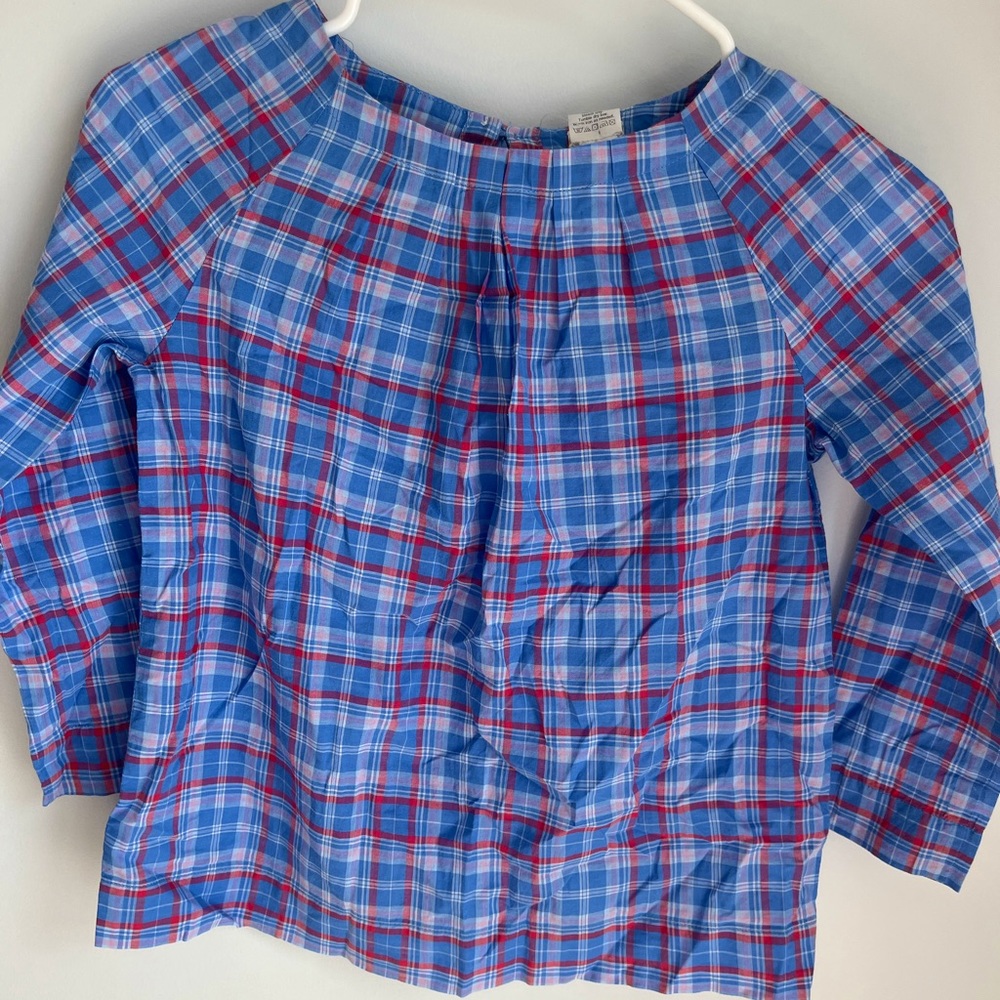 NWT - Girls Plaid Long Sleeve Top Size 10